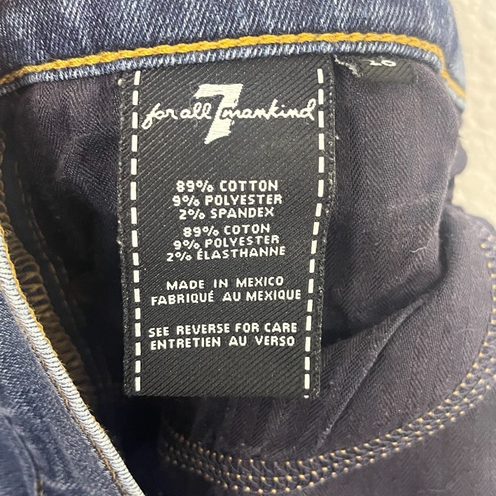 7 For All Mankind Roxanne Skinny Jeans Womens 28 Blue‎ Denim Cotton Stretch - Picture 12 of 16